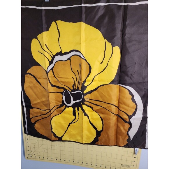 Vintage Retro Brown Yellow Totes Rain Scarf Water Repellent 27' x 27" - Picture 2 of 10